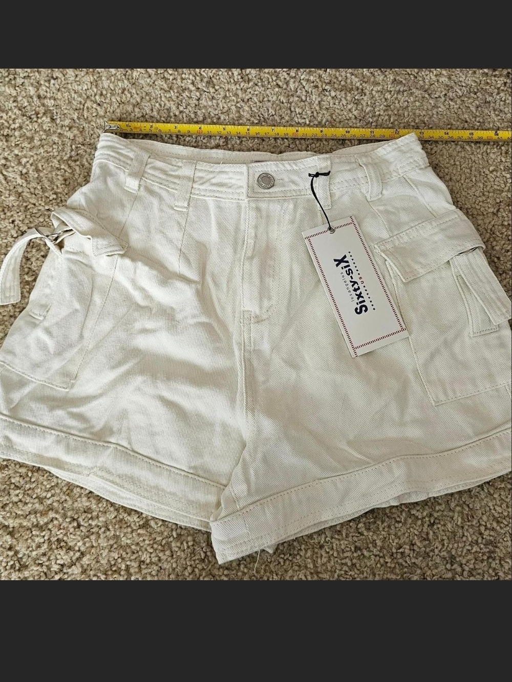 White Cargo Shorts